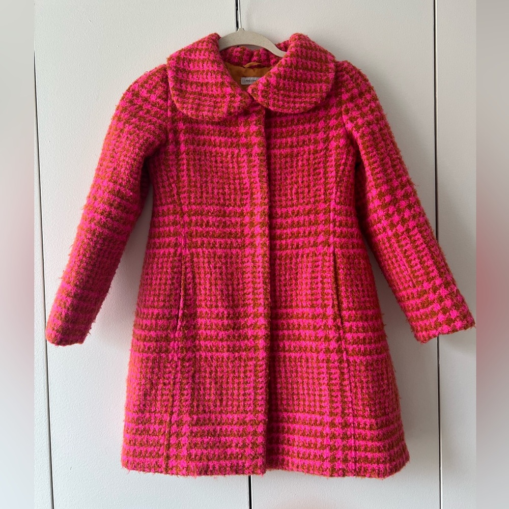 Italy I Pinco Pallino Girl Formal Wool Pink Blend Coat SZ 8